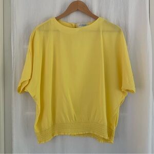 Yellow batwing blouse
